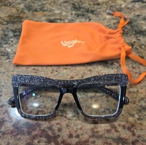 Vooglam Glitter Grey Sparkle Cat Eye Small Glasses Frames Stylish Unique Women